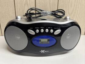 N200-b Nexxtech Portable Cd Player Boombox With Radio Tuner Tested Works