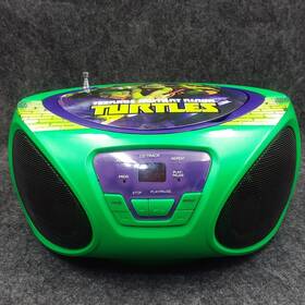 Tmnt-57065 Nickelodeon Teenage Mutant Ninja Turtles Tmnt Cd Player Boombox Portable Am/fm Radio Works