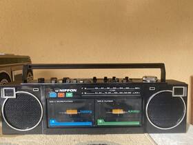 Fs-680 Nippon Vintage Mini Boombox Dual Cassette Am/fm Radio