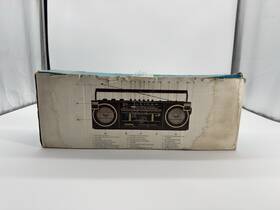 Fs-877 Nippon Vintage Stereo Radio Cassette Recorder Boombox With Box - Untested