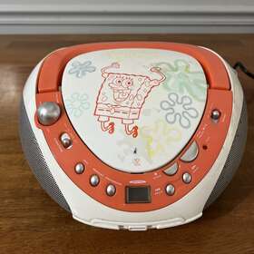Ntbb208-sbw Npower Spongebob Portable Radio No Cd Player Read Description