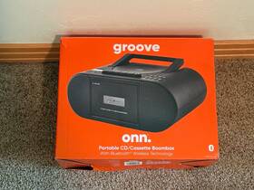 2411 Onn Portable Cd/cassette Boombox Bluetooth Black