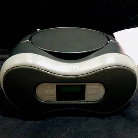 Onn. 666945566225 Boombox Portablebluetooth Cd Player With Digital Fm Radio Gray-easy To Use