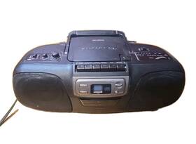Cd-3330 Optimus Boombox Cd Cassette Am/fm Radio Portable Stereo Tested Works