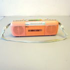 Ot-50 P Sharp Pink Portable Stereo Cassette Recorder Radio