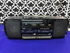 P-1220 Yorx Am Fm Stereo Newave Double Cassette Recorder Retro Boombox