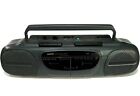 P3527539 Sanyo Vintage Dual Cassette Player Recorder Am Fm Portable Boombox