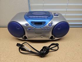 Rx-d12 Panasonic Radio / Cassette Cd Boombox Stereo Working Vintage Purple