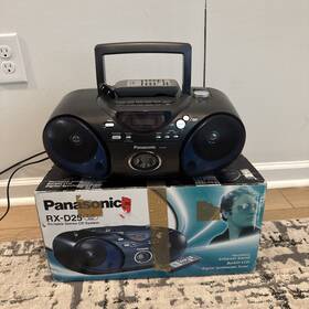 Rx-d25gc-k Panasonic Cd Radio Cassette Tape Boombox Remote Works W Box