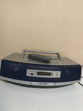 Rx-ed50 Panasonic Radio Cassette Cd Player Boombox And Remote Control Tested
