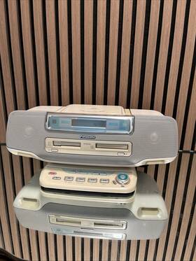 Rx-mdx81 Panasonic Radio Cassette Cd Md Am Fm Boombox White Tested Working