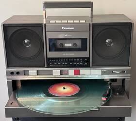 Sg-j500 Panasonic Sg-f500 Vintage 1980s Record Player - Radio Cassette Tape Boombox