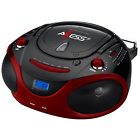 Pb2703red Axess Black-red Portable Boombox Mp3-cd