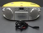 Pd6528yl Emerson Cd Cruiser Portable Boombox Radio Cassette Tape Player Yellow
