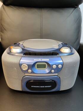 Az1111 Philips Radio Cassette Recorder Cd Synchro Start Recording