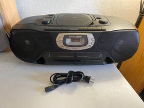 Az1602 Philips Maxnavox Az1602/17 Am/fm Double Cassette And Cd Player Tested Working