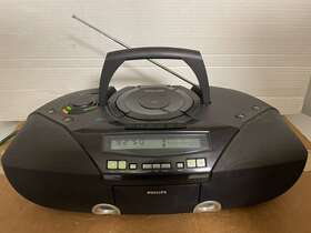 Az2035 Philips Cd Radio Cassette Player Digital Tuner Bass Reflex Stereo Boombox