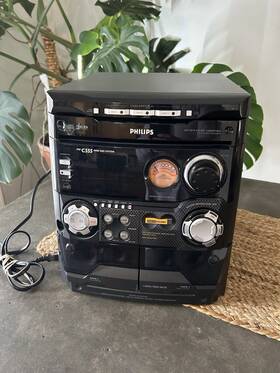 Fw-c555 Philips Mini Hifi System For Parts Radio Works Cd And Tape Not Working
