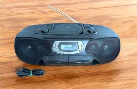 1602 Philips Magnavox Az Boombox Cd Dual Cassette Am-fm - Tested