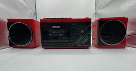 Rcs-1300 Portland Vintage Am/fm Radio Cassette Player Red Boombox Rare Tested
