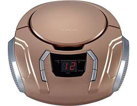 Proscan Elite 734911476257 Sylvania Portable Cd Boombox With Am/fm Radio Champagne