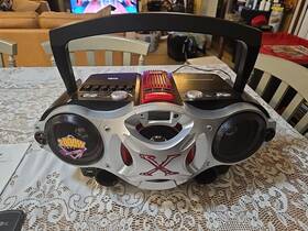 J-48u Qfx Portable Stereo System Boombox Cd Mp3 Cassette Radio Usb Remote