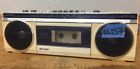 Qt-12s Sharp Vintage Stereo Radio Cassette Player Fm Boombox Ivory