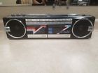 Qt-77bk Sharp Vintage Boombox Stereo Dual Cassette