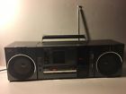 Qt37 Sharp Qt Ghetto Blaster Boombox Casette Radio Am Fm Rare