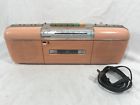 Qt50w Sharp Vintage Portable Stereo Boombox Pink