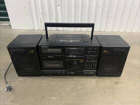 Gx90cd Quasar Vtg Boombox Am/fm/cassette Equalizer/cd Tested Rare