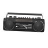 Racr400btk Cassette Boombox Retro Blueooth Player And Recorder Black