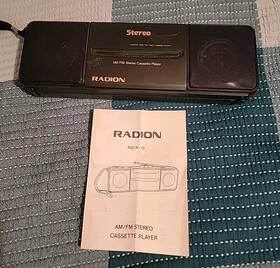 Rscp-12 Radion Vintage 10 Inch Am/fm Cassette Player Portable Stereo Works