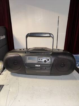 7939a Rca Boombox Am Fm Cd Cassette Black All Works Vintage 1996 #7939a 7939a Rca Boombox Am Fm Cd Cassette Black All Works Vintage 1996 #7939a