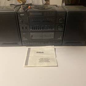 Pr-7950b Rca Vintage Am/fm Radio Twin Cassette Players/recorder Boom Box