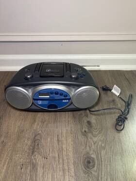 Rcd029a Rca Portable Boombox Cd Player Am/fm Radio Mp3 Dock Docking Station