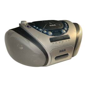 Rcd113b Rca Vtg Portable Boombox Cd Cassette Player Am/fm Radio With Bass Boost