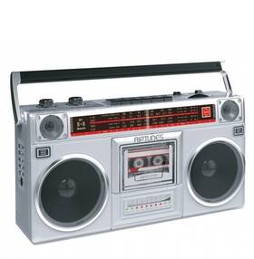 Racr-51ots-ob Riptunes Retro Radio Cassette Stereo Boombox Am/fm Sw1/sw2 Bluetooth Usb Microsd