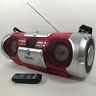 Rv-b550rd Jvc Rare Vintage Lights Boombox Ghettoblaster Cd Radio Aux Works