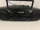 Rx-dt55 Panasonic Black Stereo Boombox Cd Dual Tape Player