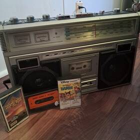 Cs-407 Sampo Boombox 4 Band Stereo Radio Cassette Player Recorder Ghetto Blaster