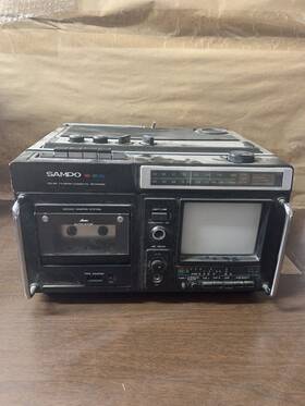 Kc-501 Sampo Vtg Kc-501- Tv Radio Cassette Deck Combo 1980s Portable Boombox-prop