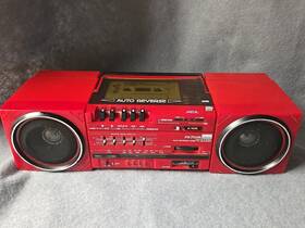Fx-00r Sansui Samsui Red Boombox Radio Stereo Vintage Inch For Parts