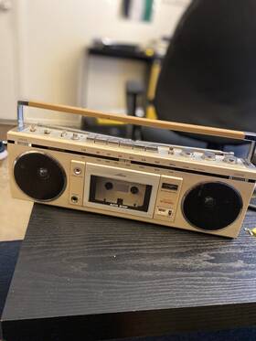 7660 Sanyo M Band Radio Cassette Recorder Player Vintage Boombox Works No Cord