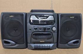 Cwm-300 Sanyo Am/fm/cd Player/tape Player/recorder Tested Works Great Condition