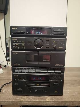 Dc-d10u Sanyo Vintage Stereo Dual Cassette Cd Radio Video