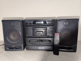 Dc-d7u Sanyo Vintage Radio Fm/am Compact Disc Player Cassette With Remote