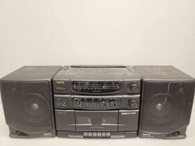 M-9300 Sanyo Stereo Radio Cassette Recorder Boombox Model - Powers On