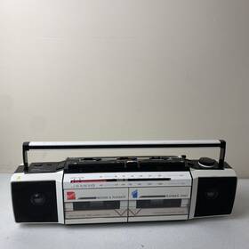 M-s450k Sanyo Vintage Cream Ms450 Amfm Stereo Radio Boombox Untested Needs Batteries