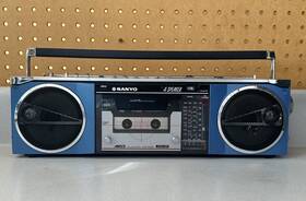M7780k Sanyo Radio Am Mw Cassette Recorder Player Boombox - Untested A6